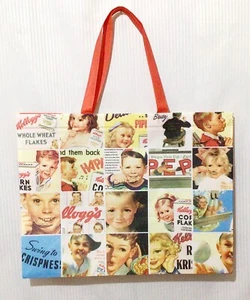 Reusable Shopping Bag For life Kellogs Theme Retro Tote Eco Friendly Gift Bag - Picture 1 of 7