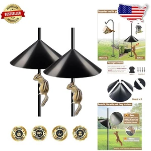 Squirrel Guard for Bird Feeders - 19" Pole Mount Baffle with Fast Installation - Picture 1 of 10