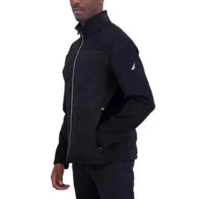 NUEVA Chaqueta Nautica Mixed Media para Hombre - Negra, Talla MEDIANA Foto 1 de 4