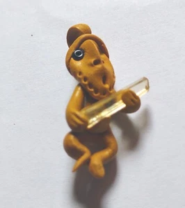 Unique Clay Elf Gnome Troll with Natural Quartz Point Crystal Charm Pendant New - Picture 1 of 2