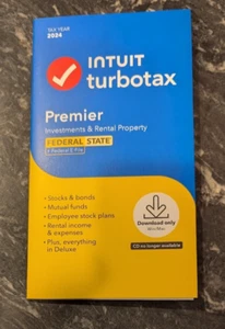 "Intuit Turbotax 2024 Premier Federal & State / Investments & Rentals" New - Picture 1 of 1