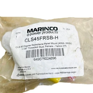 MARINCO CLS45FRSB-H CLS 45˚ RESEPTACLE PANEL MOUNT 400A-600V 1-1/8" TREADED STUD - Picture 1 of 3