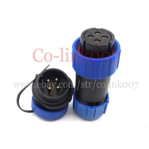 SP21 4pin Waterproof Connector, IP67 LED Circular Industrial Aviation Power Plug - Picture 1 of 8