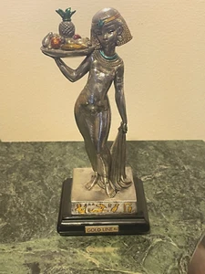 Exquisite Silver metal sculpture of an Egyptian lady by Simonelli, Signed - Picture 1 of 11