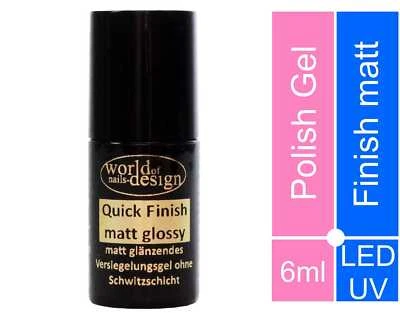 6 ml UV / LED Finish Gel MATT  ✅ Quick Gloss MATT- Seidenmatt ✅  Pinselflasche - Bild 1 von 4