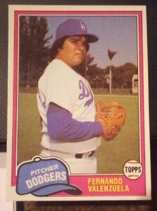 1981 Topps Baseball Fernando Valenzuela Rookie Card #850 In VG Condition