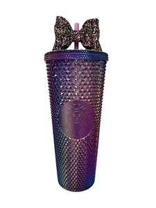 Vaso Starbucks US Summer 2022 púrpura pulido al aceite tachonado 24 oz ~ Nuevo con etiquetas - Imagen 1 de 12