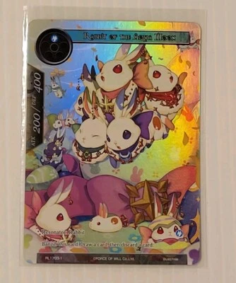 Rabbit of the Aqua Moon Promo Force of Will TCG Foil Resonator Card - Image 1 of 2