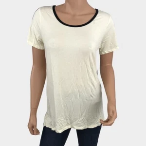 LuLaRoe Classic T Cream/Yellow with Black Trim - XS - New with Flaws - Picture 1 of 11