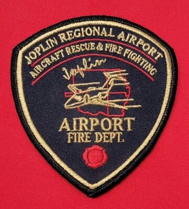 JOPLIN MISSOURI AIRPORT FIRE DEPARTMENT BADGE PATCH AIRCRAFT AEROSPACE VINTAGE - Picture 1 of 2