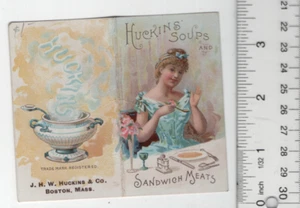 Huckins' Suppen & Sandwich 1893-4 Kalender viktorianische Sammelkarte 2"x3" VTC-XJ202 - Bild 1 von 2