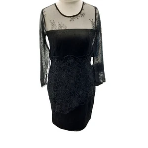 Damas Negro Mini Bodycon Boda Mujer Madre de la Novia Vestido de Dama de Novia Talla 10 - Imagen 1 de 20