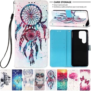 Pattern Flip Cards Phone Case Cover For Samsung Galaxy M55 M54 M53 M52 M62 5G 4G - Picture 1 of 63