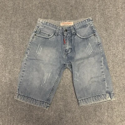 DSQUARED2 100% AUTÉNTICO DESGASTADO HOMBRE PANTALONES CORTOS VAQUEROS ITALIA TALLA 29 Foto 1 de 4