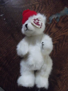 TY ATTIC TREASURE PEPPERMINT Bear * 1993 *USED * with Tag 10" - Picture 1 of 3
