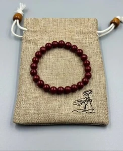 1pc Vintage Style Cinnabar Bead Bracelet For Playing Beaded Jewelry - Picture 1 of 3