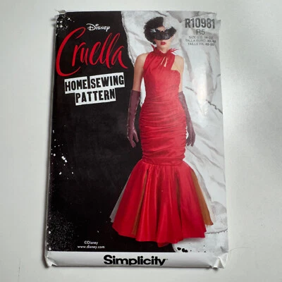Vestido Rojo Disfraz Cruella Disney Patrón Simplicity R10981 14-22 Foto 1 de 2