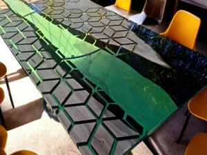 Epoxy dining table, green epoxy table, epoxy river Table, 2mx1m epoxy table - Picture 1 of 1