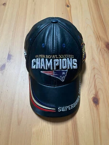 Reebok SUPER BOWL XXXVIII NE PATRIOTS Tom Brady Champions Leather Cap Hat - Picture 1 of 10