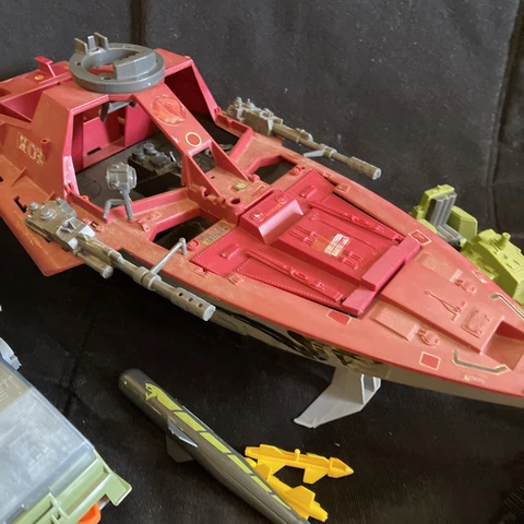 1985 G.I. Joe Moray Hydrofoil boat Tiger Force Cat Electro Optic Incomplete Lot Cover