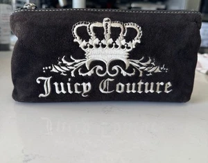Juicy Couture Velour Crown Y2K Cosmetic Make Up Bag Brown - Picture 1 of 15