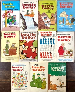 Beetle Bailey Comic Strip Paperback Book Lot of 11 Mort Walker 70s 80s Vintage - Picture 1 of 7