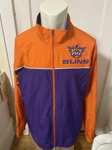 Phoenix Suns Windbreaker Jacket Orange Purple Zip Up Warm Up Size Large Mens US! - Picture 1 of 6