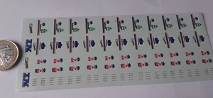 decals decalcomanie deco pour tenu de poilote mécanicien f1 1/43 - Imagen 1 de 1