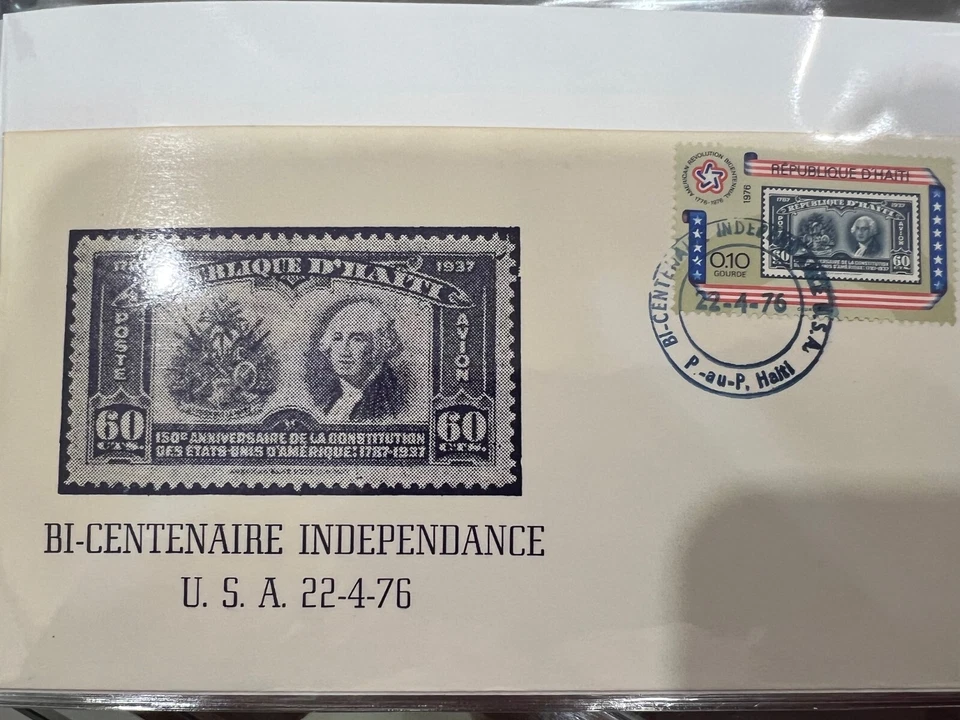 HAITÍ 1976 PRIMER DÍA PORTADA BICENTENARIO AMERICANO Foto 1 de 1