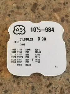 AS Caliber 984 1002 1088 1114 1123 1158 1187 Stem X 1 tap 9 pack for display - Picture 1 of 2