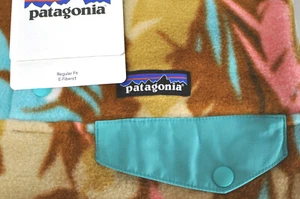 Patagonia Womens Synchilla Snap-t Pullover jacket feather Dance/Bear brown XS - Picture 1 of 12
