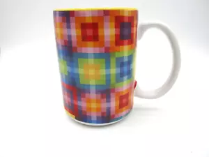 Sabrina Solo, Multicolor Square Geometric Pattern 14 oz. Tea Coffee Mug (288) - Picture 1 of 6