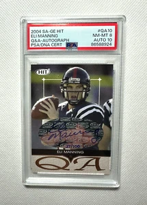 2004 ELI MANNING AUTO 10 POP 1 (ONLY 1 ) PSA 8 SAGE HIT PSA/DNA CERTIFIED Q&A - Picture 1 of 8