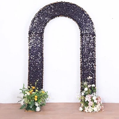 8 feet Payette Sequin Double Sided Open Arch Fitted Backdrop STAND COVER Party - Изображение 1 из 2