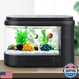 AQQA Aquarium Kit 1.8 Gallon Small Betta Fish Tank with Adjustable LED Lighti - Picture 1 of 5