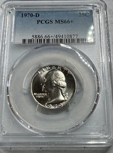 1970-D WASHINGTON US Mint QUARTER, MS66+ by PCGS, a SUPERB looking Coin!!!! - Picture 1 of 6