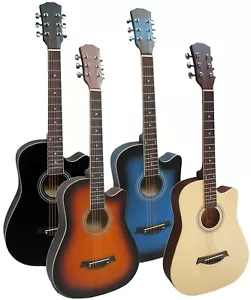 4/4 GITARRE 38" SLIM - GITARRE MIT STAHLSAITEN CUTAWAY RANDEINLAGE MATT AKUSTIK - Bild 1 von 6