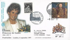 PE348SP1-T1 : 1997 - FDC Royaume-Uni 'Funérailles de Lady Diana' - Picture 1 of 1