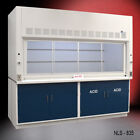 8' x 4' Laboratory Fume Hood w/ Blue Storage Cabinets : General & ACID E1-846