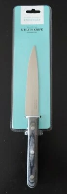 Cuchillo utilitario diario Martha Stewart 5” espiga completa acero inoxidable triple remache. Foto 1 de 4