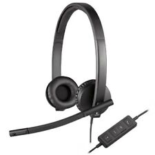 Logitech H570e Wired Headset, Stereo Headphones with Noise Used Good