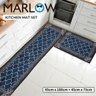 Marlow 2x Kitchen Mat Set Floor Rugs Shaggy Rug Area Carpet Non-slip Door Mat