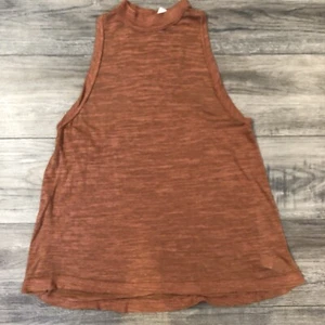 Canotta Free People We The Free Brisbane arancione bruciato collo alto trasparente taglia XS - Foto 1 di 9
