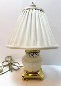 Lenox Quoizel Tracery Collection Porzellan Netz Tischlampe orig. Finial - Bild 1 von 14
