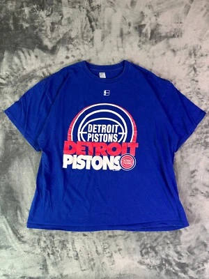 Camiseta Y2K Detroit Pistons 2XL NBA Hardwood Classics azul retro camiseta de baloncesto Foto 1 de 4