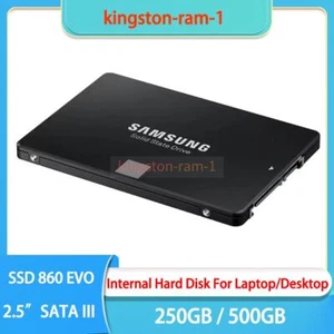 SAMSUNG SSD 860 EVO 250GB 500GB 2.5" SATA 3 Solid State Drive For Laptop Desktop - Picture 1 of 6