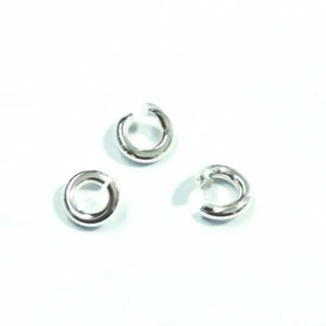 WHOLESALE LOTS 925 Sterling Silver 4mm OPEN JUMP RINGS 1mm 18 gauge thick (2x1) - Picture 1 of 19