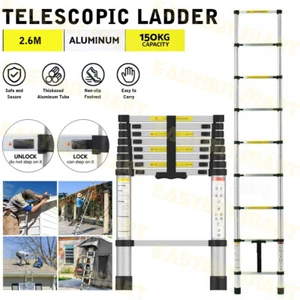 Telescopic Multipurpose Ladder Extension Steps Aluminium Alloy Extendable AU - Picture 1 of 12