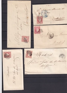 Spain 1856-58 covers or complete letters (5) varied origins & destinations(1966) - Picture 1 of 2