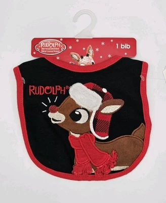 Christmas Rashti & Rashti Bib Rudolph the Red-Nosed Reindeer Infant Baby Holiday - Image 1 of 4